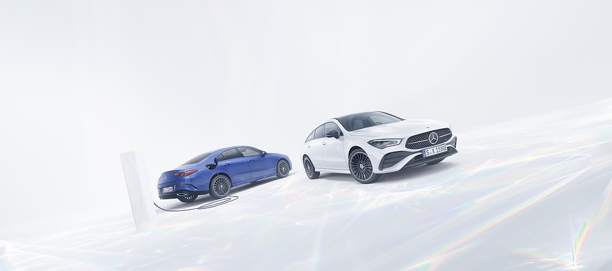 Mercedes-Benz CLA 250 e Coupé: fuel consumption combined, weighted (WLTP preliminary) 1.1-0.8 l/100 km, electricity consumption combined, weighted (WLTP preliminary) 16.9-14.9 kWh/100 km, CO2 emissions combined, weighted (WLTP preliminary) 24-18 g/km. Mercedes-Benz CLA 250 e Shooting Brake: fuel consumption combined, weighted (WLTP preliminary) 1.1-0.8 l/100 km, electricity consumption combined, weighted (WLTP preliminary) 17.2-15.1 kWh/100 km, CO2 emissions combined, weighted (WLTP preliminary) 26-19 g/km. Data on fuel consumption, CO2 emissions, power consumption and range are provisional and have been determined internally in accordance with the ”WLTP test procedure” certification method. To date, there are neither confirmed values from an officially recognised testing organisation nor an EC type approval nor a certificate of conformity with official values. Differences between the stated figures and the official figures are possible. 

Mercedes-Benz CLA 250 e Coupé: fuel consumption combined, weighted (WLTP preliminary) 1.1-0.8 l/100 km, electricity consumption combined, weighted (WLTP preliminary) 16.9-14.9 kWh/100 km, CO2 emissions combined, weighted (WLTP preliminary) 24-18 g/km. Mercedes-Benz CLA 250 e Shooting Brake: fuel consumption combined, weighted (WLTP preliminary) 1.1-0.8 l/100 km, electricity consumption combined, weighted (WLTP preliminary) 17.2-15.1 kWh/100 km, CO2 emissions combined, weighted (WLTP preliminary) 26-19 g/km. Data on fuel consumption, CO2 emissions, power consumption and range are provisional and have been determined internally in accordance with the ”WLTP test procedure” certification method. To date, there are neither confirmed values from an officially recognised testing organisation nor an EC type approval nor a certificate of conformity with official values. Differences between the stated figures and the official figures are possible.