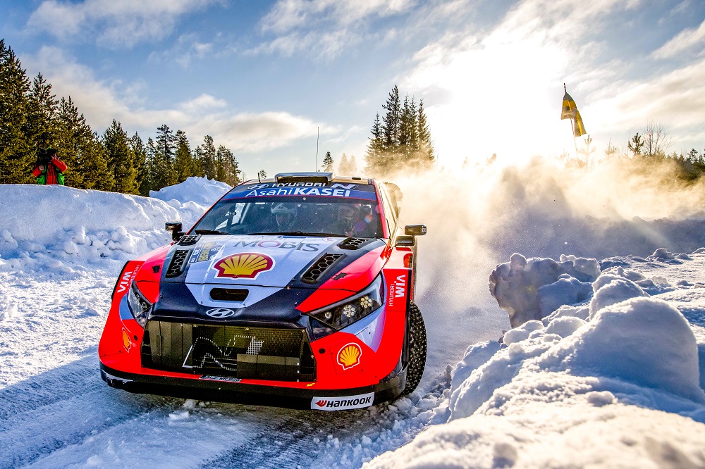 Ott Tänak competing at WRC Rally Sweden on 15 February 2025. // WRC Promoter GmbH / Red Bull Content Pool // SI202502150278 // Usage for editorial use only //