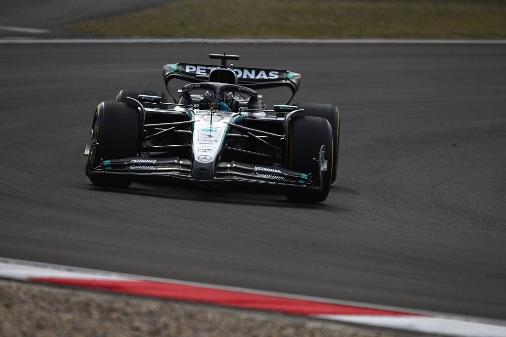 Formel 1 - Mercedes-AMG PETRONAS F1 Team, China Grand Prix 2025. George Russell Formula One - Mercedes-AMG PETRONAS F1 Team, 2025 Chinese Grand Prix. George Russell