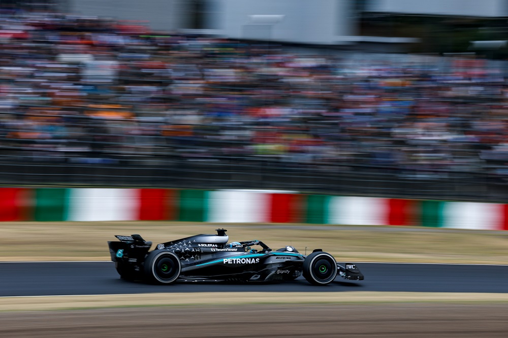 Formel 1 - Mercedes-AMG PETRONAS F1 Team, Japan Grand Prix 2025. George Russell Formula One - Mercedes-AMG PETRONAS F1 Team, 2025 Japanese Grand Prix. George Russell