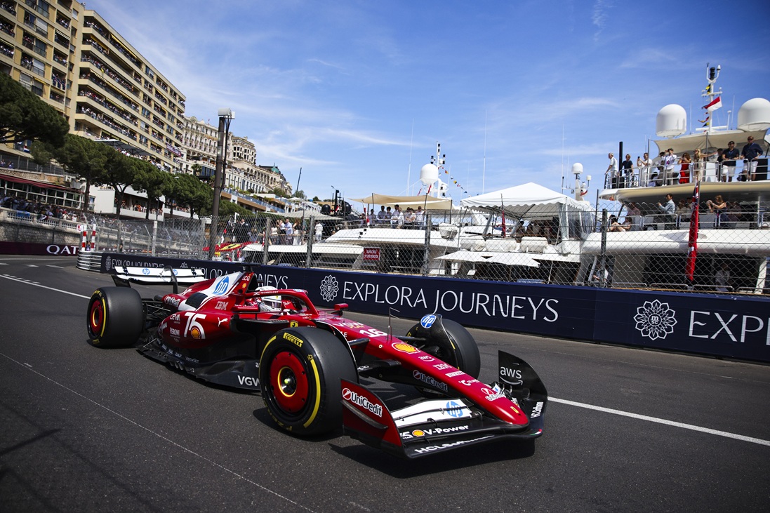16 LECLERC Charles (mco), Scuderia Ferrari SF-25, action during the Formula 1 Tag Heuer Grand Prix de Monaco, 8th round of the 2025 FIA Formula One World Championship from May 23 to 25, 2025 on the Circuit de Monaco, in Monte-Carlo, Monaco - Photo Xavi Bonilla / DPPI