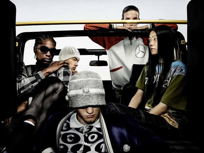 Mercedes-Benz und Moncler by Nigo feiern den Verkaufsstart der gemeinsamen Kollektion und die Auslieferung der limitierten G_Klasse an Kunden. Foto: Thibaut Grevet. Mercedes-Benz and Moncler by Nigo celebrate the launch of their fashion collection and the start of delivery of the limited-edition G-Class model to customers. Photo: Thibaut Grevet.