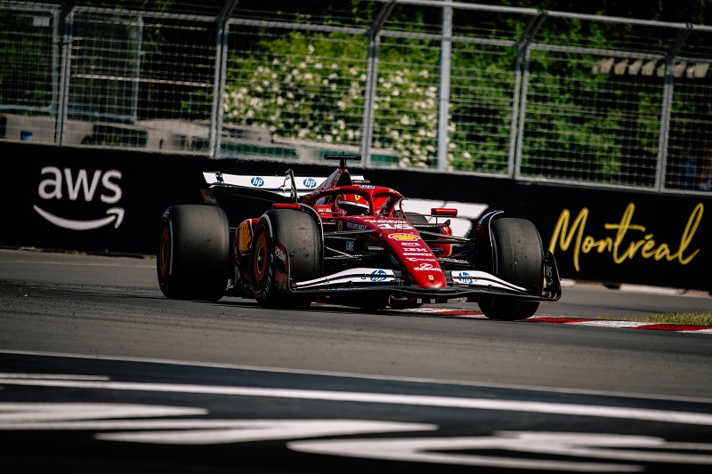 16 LECLERC Charles (mco), Scuderia Ferrari SF-25, action during the Formula 1 Pirelli Grand Prix du Canada 2025, 10th round of the 2025 FIA Formula One World Championship from June 14 to 16, 2025 on the Circuit Gilles Villeneuve, in Montréal, Canada - Photo Alberto Vimercati DPPI