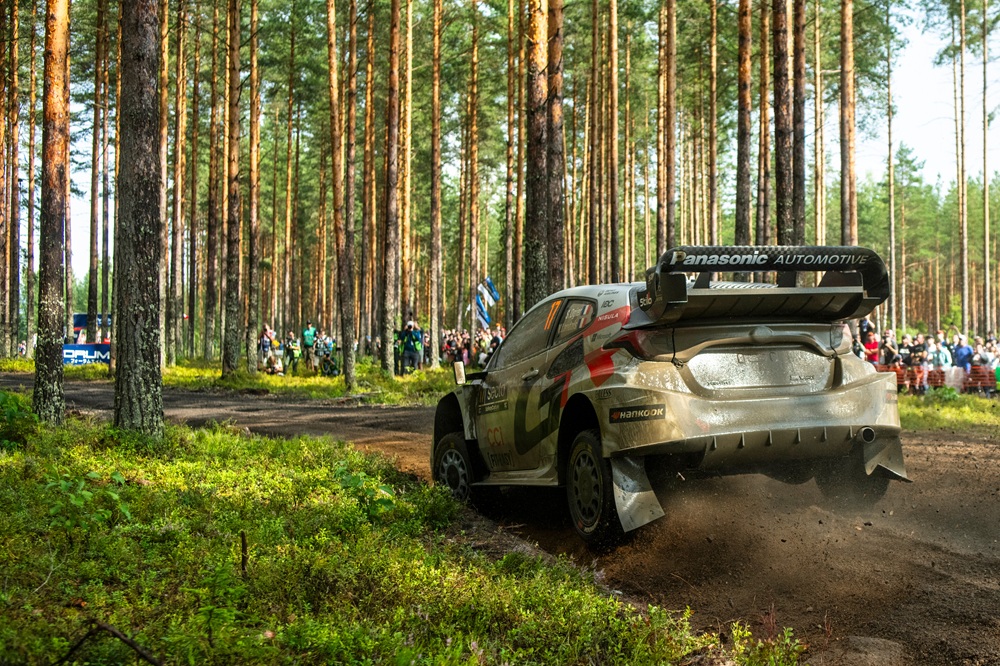 Sébastien Ogier (FRA) Vincent Landais (FRA) Of Toyota Gazoo Racing Wrt are seen performing during the World Rally Championship Finland in Jyvasküla, Finland on 1,August, 2025 // Jaanus Ree / Red Bull Content Pool // SI202508012498 // Usage for editorial use only //