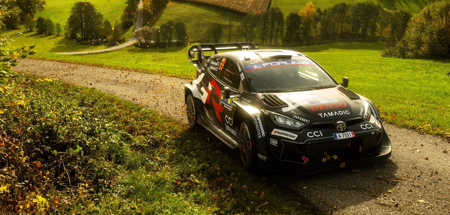 Kalle Rovanperä (FIN) Jonne Halttunen (FIN) Of Toyota Gazoo Racing Wrt  are seen performing during the  World Rally Championship CER  in Passau, Germany on  19,October, 2025 // Jaanus Ree / Red Bull Content Pool // SI202510190917 // Usage for editorial use only //
