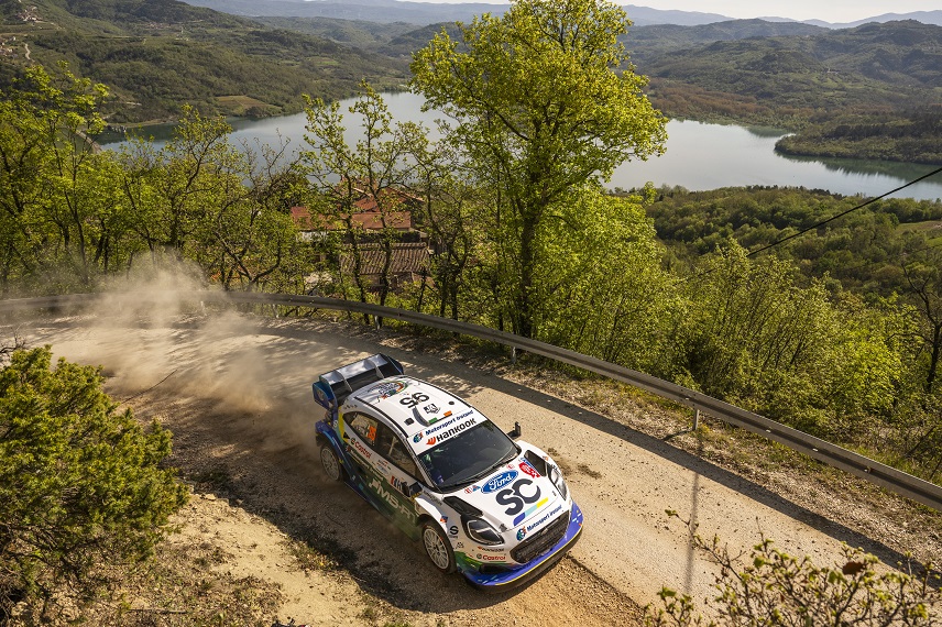 Jon Armstrong (IRL) Shane Byrne (IRL) of team M-SPORT FORD WORLD RALLY TEAM perform during the World Rally Championship Croatia in Rijeka, Croatia on 10 April, 2026 // Jaanus Ree / Red Bull Content Pool // SI202604100816 // Usage for editorial use only //